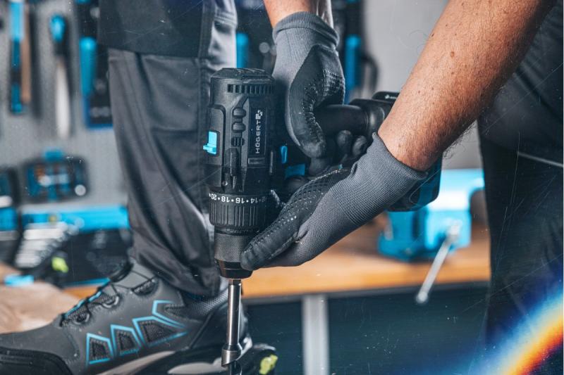 Högert Cordless Brushless Hammer Drill 18V for Brick, Stone, Wood, Metal, and Plastic