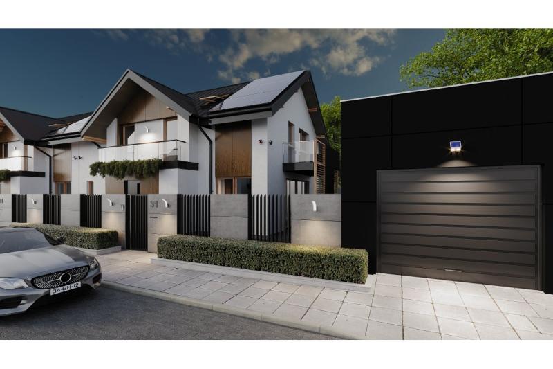 Solar floodlight with motion and dusk sensor GUARDOS, LED, 300lm, 6400K, 1200mAh, IP65, dummy camera