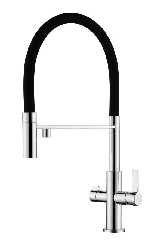 Ausmann Claridge 3-Way Kitchen Mixer Tap with Flexible Spout and Filtered Water – Stainless Steel - 1208970505