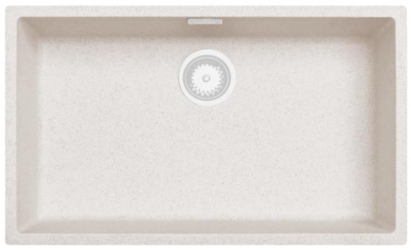 Sand White Large Sink 70x40 cm Undermount, Countertop, and Flush Mount with White Plug 1208970526