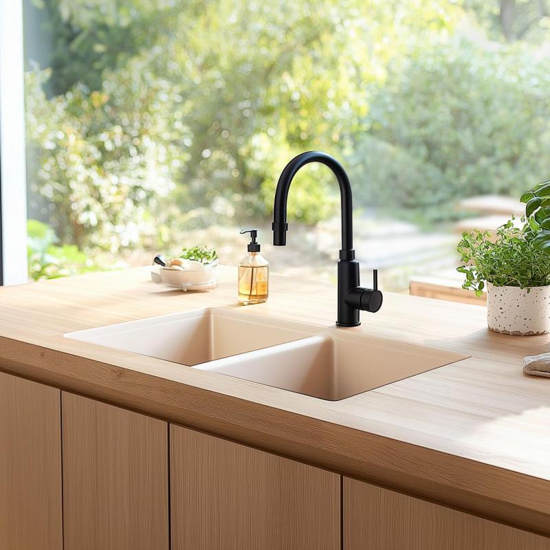 Ausmann Ceramic Mira Ceramic White Double Sink - Undermount and Drop-In 890 x 456 mm 1208970549