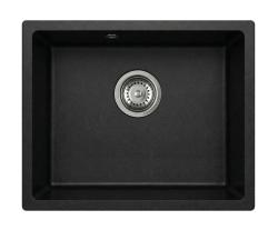 Graniteland Solo Granite Black Undermount Sink 42x34 cm with Stainless Steel Plug 1208970611