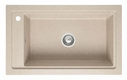 Graniteland Magra Granite Beige Sand Sink top mount 686 x 427 mm with faucet hole bench and Stainless Steel Plug 1208970617