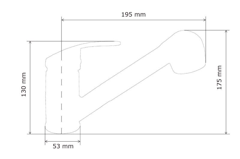 Graniteland Rhea Kitchen Faucet Grey with Pull-Out Spout and Dual-Function Hand Shower 1208970656