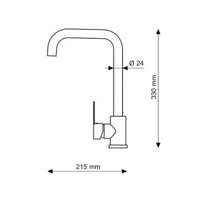 Graniteland Stellar Kitchen Mixer Tap Arduin Bluestone Look with Swivel Spout 12089706734