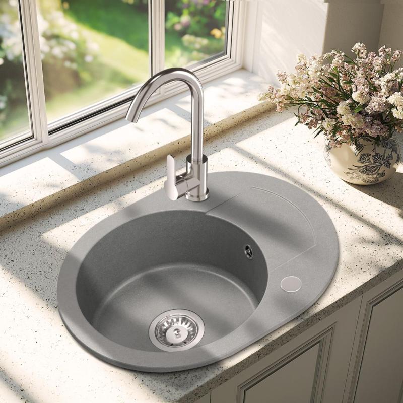 Graniteland Veritas Kitchen Faucet Chrome with Swivel Spout 1208970677