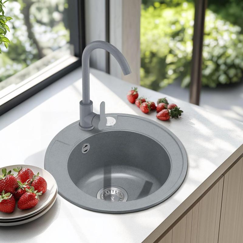 Graniteland Veritas Kitchen Faucet Grey with Swivel Spout 1208970678