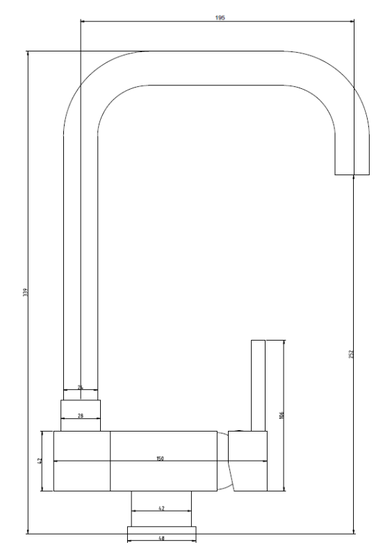 Graniteland Serenity fold-down window Kitchen mixer tap Chrome 1208970687