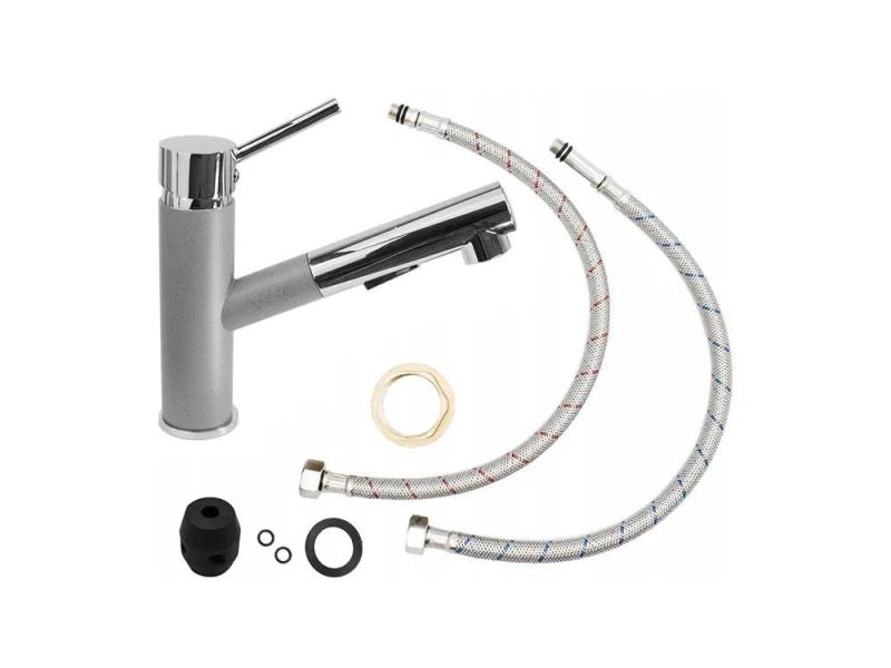 Graniteland Ceres Kitchen Mixer Tap Grey with Pull-Out Spout and Dual-Function Hand Shower 1208970710