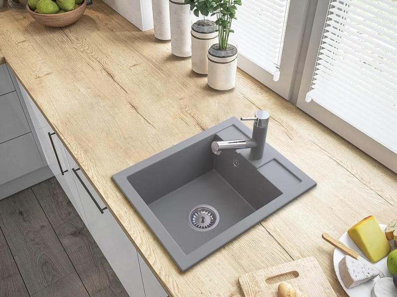 Graniteland Ceres Kitchen Mixer Tap Grey with Pull-Out Spout and Dual-Function Hand Shower 1208970710