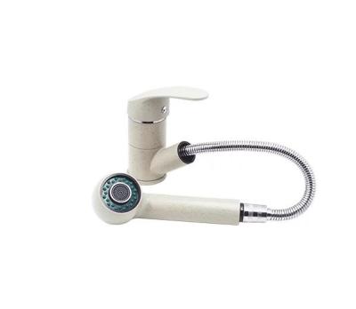 Graniteland Rhea Kitchen Mixer Tap Beige Sand with Retractable Spout and Dual-Function Hand Shower 1208970713