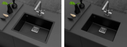 Dura Stretto Quartz Undermount and Overmount Sink Sand Beige 56x44 cm 1208970767