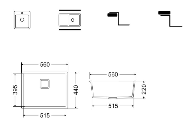 Dura Stretto Quartz Undermount and Overmount Sink Sand Beige 56x44 cm 1208970767