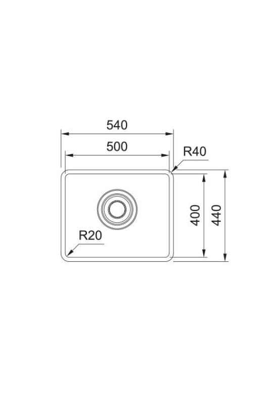 Franke Maris Quiet MQX 110.50 Stainless Steel Sink 50x40 cm Undermount 122.0694.477