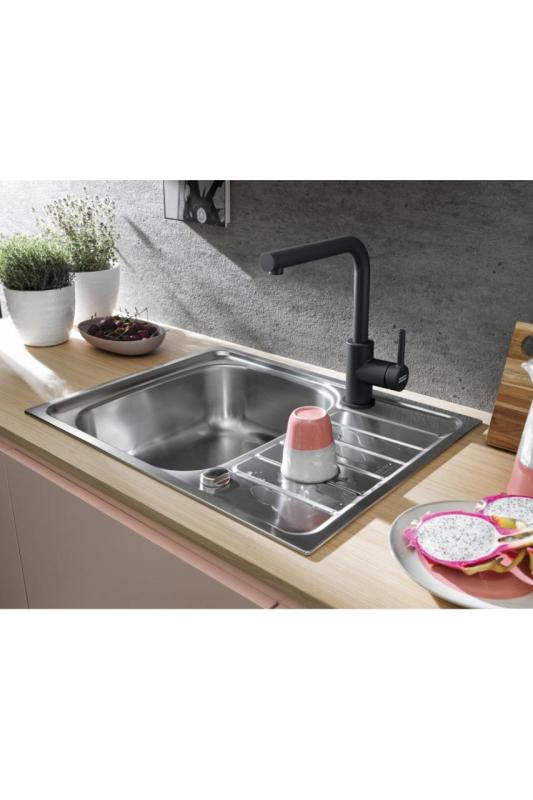 Franke Lina L Kitchen Faucet Swivel Spout Onyx 115.0728.478