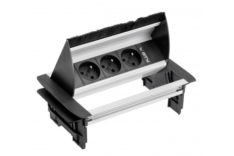 Through-desk power socket