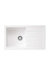 Ausmann Ceramic Sylva Ceramic White Sink with Draining Area 857 x 500 mm 1208971128