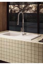 Ausmann Ceramic Crest Ceramic White Sink with Draining Area 850 x 500 mm 1208971130