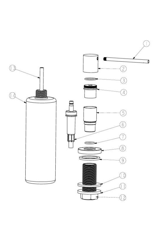 Ausmann Lirio Built-in Soap Dispenser Gun Metal, refillable from the top 1208971201