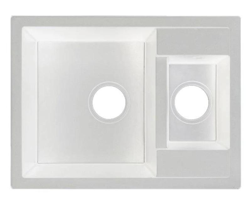 GraniteMy Smart extra shallow 1.5 granite built-in white sink 58x44cm with copper plug 1208970052