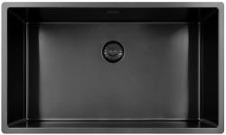 Pure.Sink Exclusivo large Gun metal sink 70x40 cm 10mm radius undermount, flush mount and top mount PEX7040-61