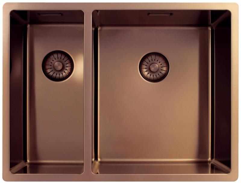 Pure.Sink Exclusivo Copper 1.5 one and a half bowl sink 18+34cm 10mm radius PEX183440-62