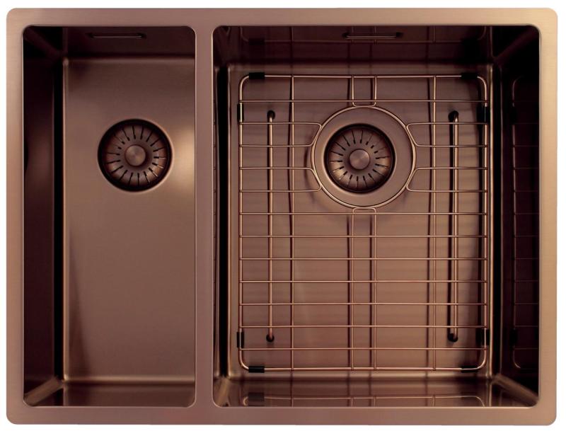 Pure.Sink Exclusivo Copper 1.5 one and a half bowl sink 18+34cm 10mm radius PEX183440-62