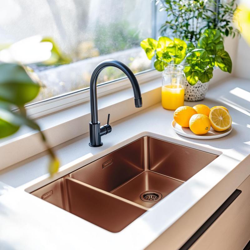 Pure.Sink Exclusivo Copper 1.5 one and a half bowl sink 18+34cm 10mm radius PEX183440-62