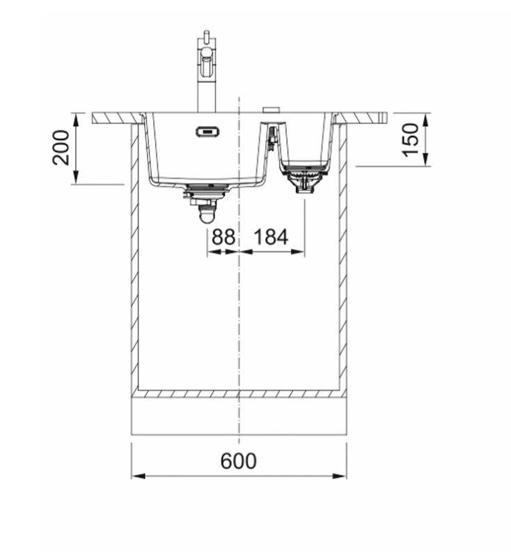 Franke Maris MRG 160-34-15 Fragranite Coffee Cream Sink Right Undermount 125.0688.516
