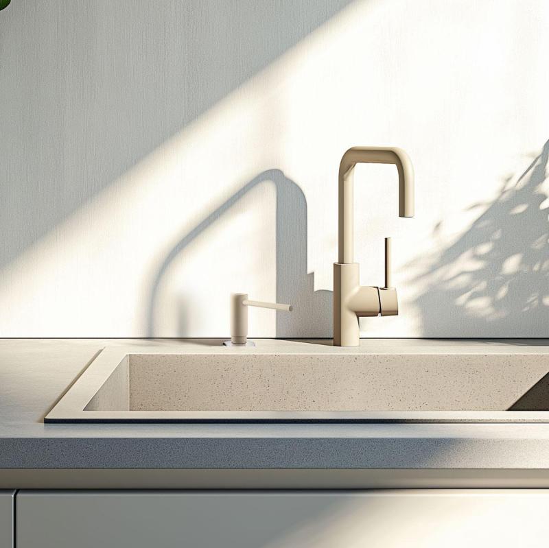 Franke Active built-in kitchen soap dispenser granite Coffee cream 112.0633.091