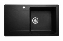 Graniteland Liri Granite Black sink with drainer area 765x448 mm 1208971438