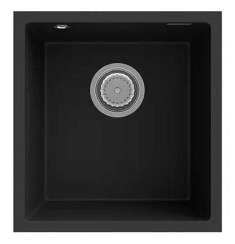 Graniteland Miniva Granite Sink Black Undermount 385x410 mm 1208971450