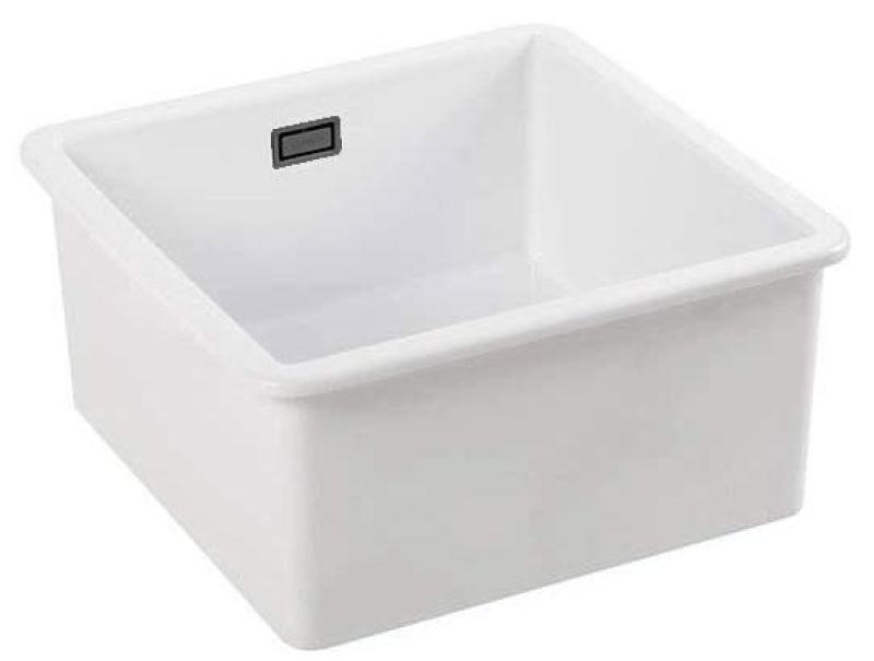 Ausmann Ceramic Ember Ceramic White Square Sink Surface and Undermount 40 x 40 cm with Gun Metal Plug 1208971483