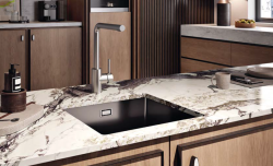 Ausmann Ceramic Ember Ceramic Mat Black Square Built-in and Undermount Sink 40 x 40 cm with Black Plug 1208971489
