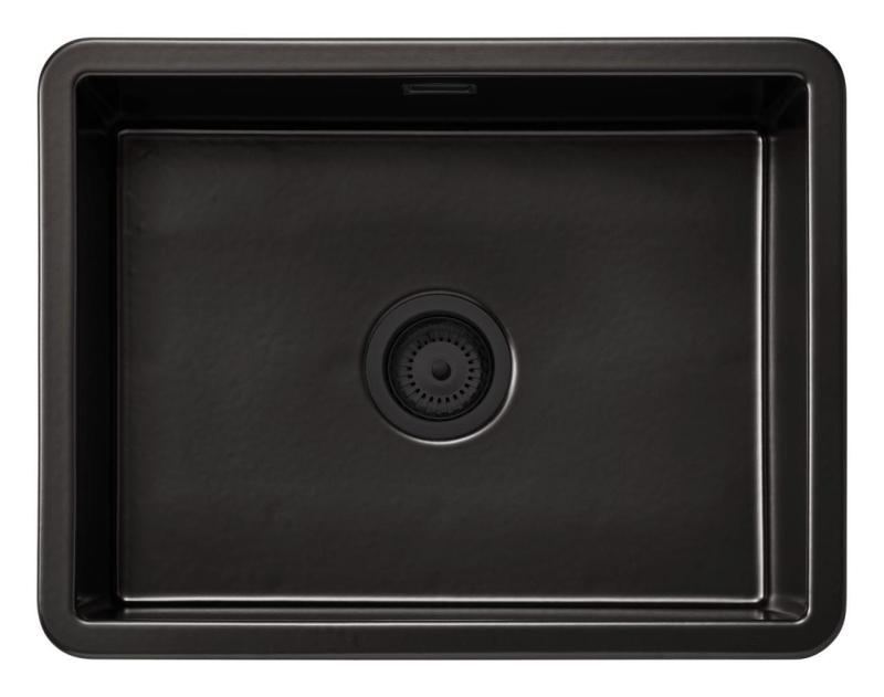 Ausmann Ceramic Ember Ceramic Mat Black Sink - Top Mount and Undermount 54 x 40 cm with Black Plug 1208971499