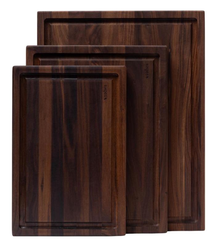 Woodsea Butcher Groove L - Walnut Wooden Cutting Board with juice groove 60x45 cm 1208971536