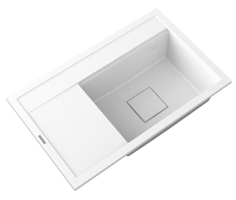 Graniteland Seta Granite White Built-in Sink 80x50 cm 1208971618