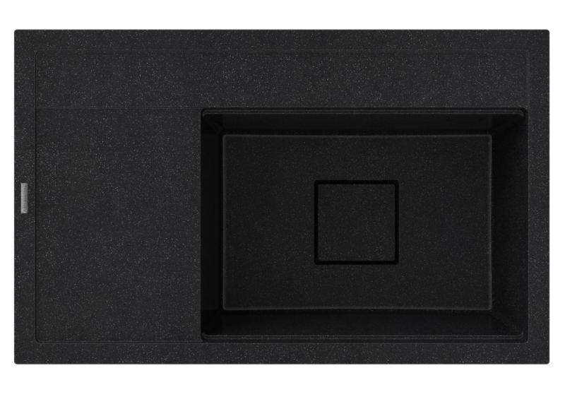 Graniteland Seta Granite black bluestone Hardstone Built-in sink 80x50 cm 1208971619