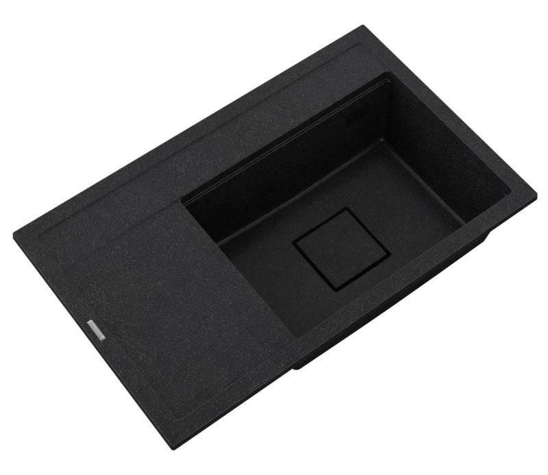 Graniteland Seta Granite black bluestone Hardstone Built-in sink 80x50 cm 1208971619