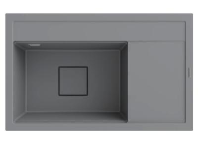 Graniteland Seta Granite Gray Top-mount Sink 80x50 cm 1208971621