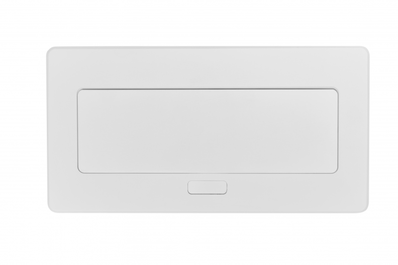 MULTISOFT Furniture Socket 2x Socket with Earthing, USB A+C, RJ45, Power Cable with Plug, White