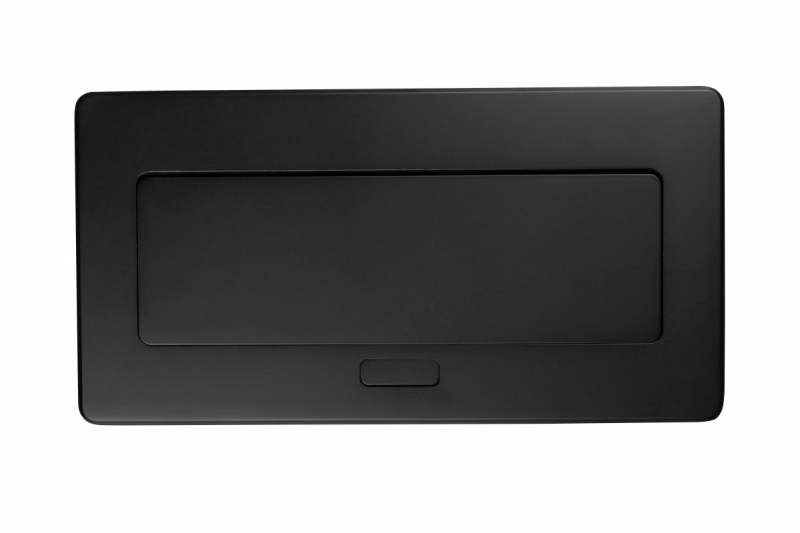 Furniture socket MULTISOFT, 2xSHUKO, USB A+C, RJ45, HDMI cable 1.5 m, black