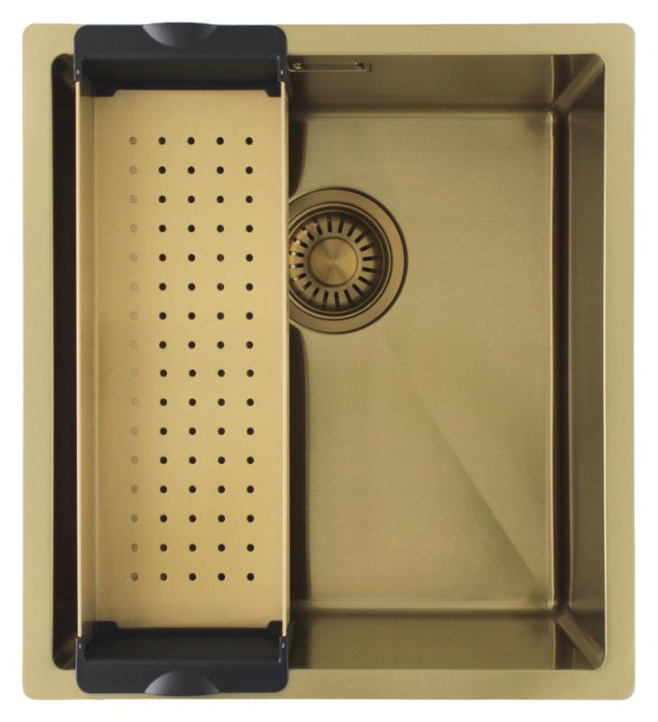 Pure.Sink Luxion Gold sink 36x40 cm undermount, flush mount, and surface mount PLX3640-60