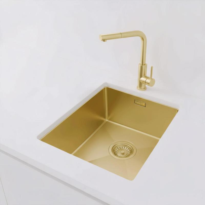 Pure.Sink Luxion Gold sink 36x40 cm undermount, flush mount, and surface mount PLX3640-60