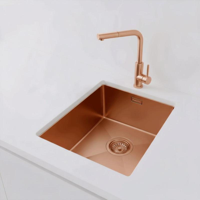 Pure.Sink Luxion Copper sink 36x40 cm undermount, flush mount, and surface mount PLX3640-62