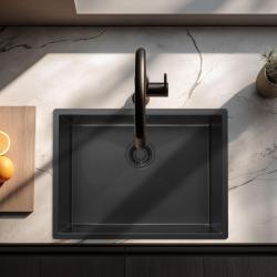 Pure.Sink Luxion PVD Black sink 55x40 cm undermount, flush mount, and top mount PLX5540-63