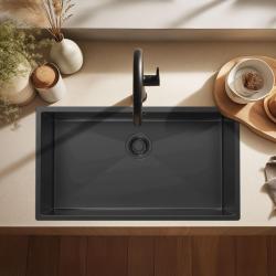 Pure.Sink Luxion Large PVD Black sink 74x40 cm undermount, flush mount, and top mount PLX7440-63