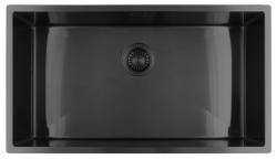 Pure.Sink Luxion Large Gun metal sink 74x40 cm undermount, flush mount, and top mount PLX7440-61