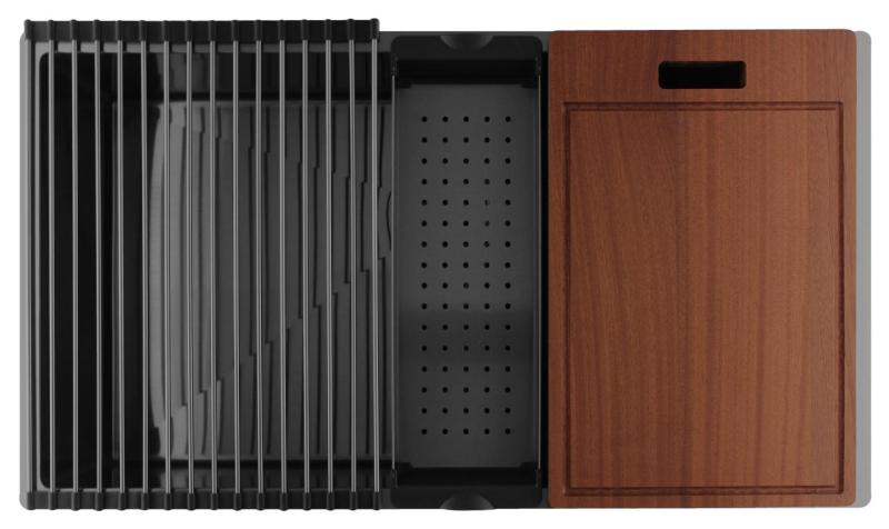 Pure.Sink Luxion Large Gun metal sink 74x40 cm undermount, flush mount, and top mount PLX7440-61