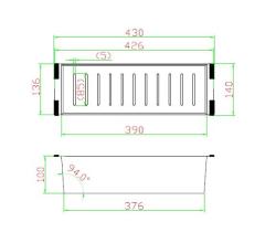 Pure.Sink Luxion Black insert tray for sink PLXCOL-63